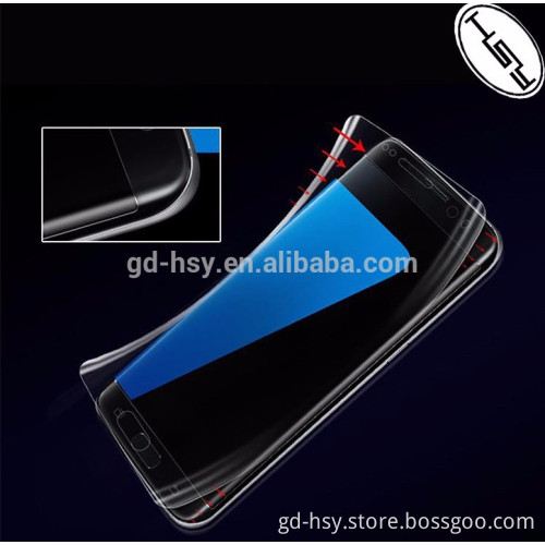 HUYSHE hot selling TPU film screen tempered glass for samsung galaxy S7 edge screen protector